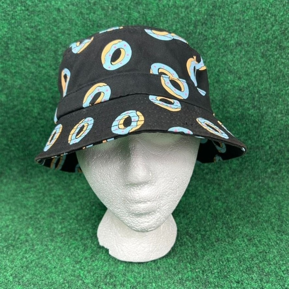 Odd Future WolfGang OFWGKTA Black Bucket Hat Donut Pattern S/M Tyler The Creator